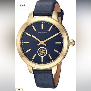 Tory Burch Navy Leather Strap 38mm